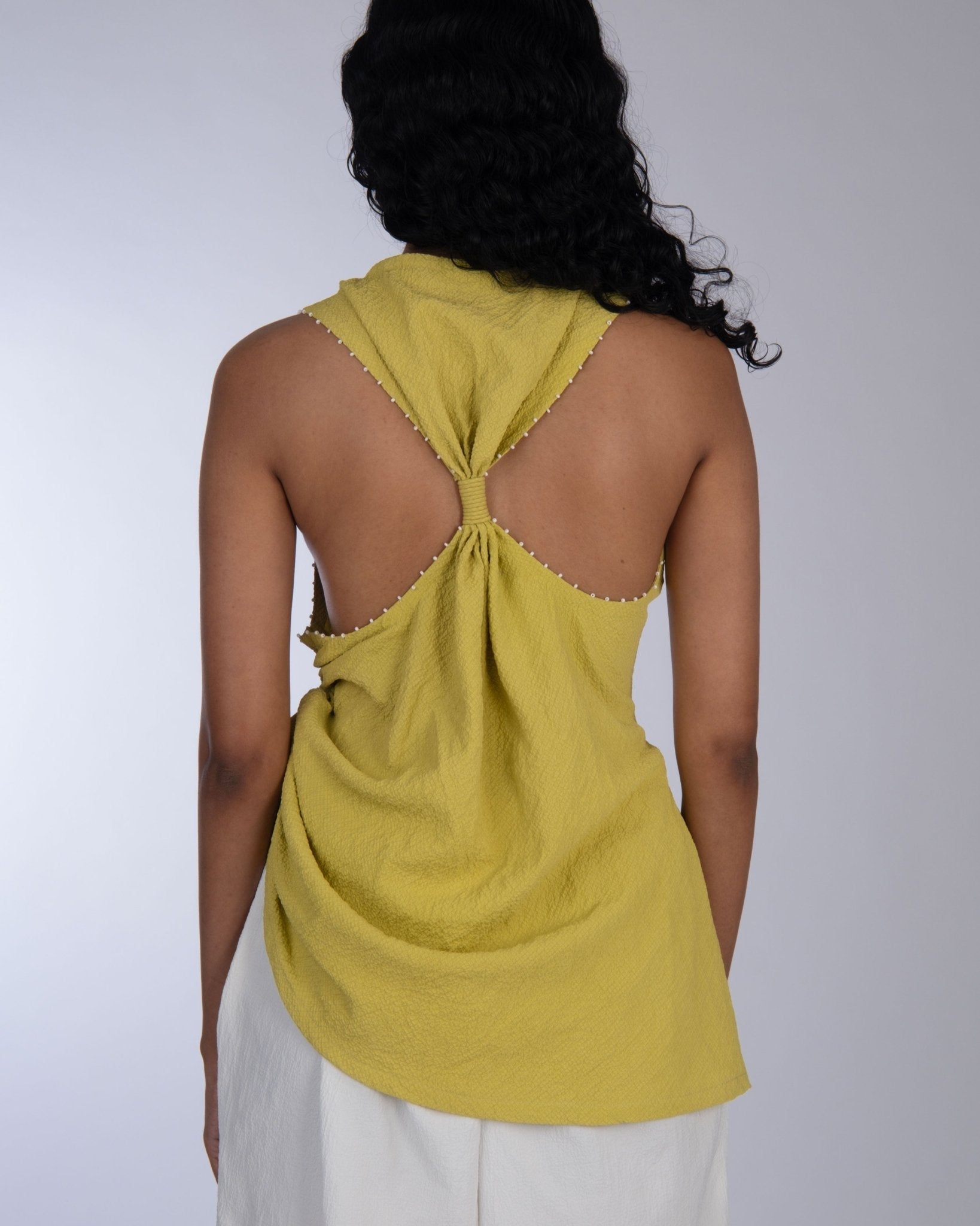 Fresh Green Halter Neck Co - ord - Prashant Chaurasiya Atelier