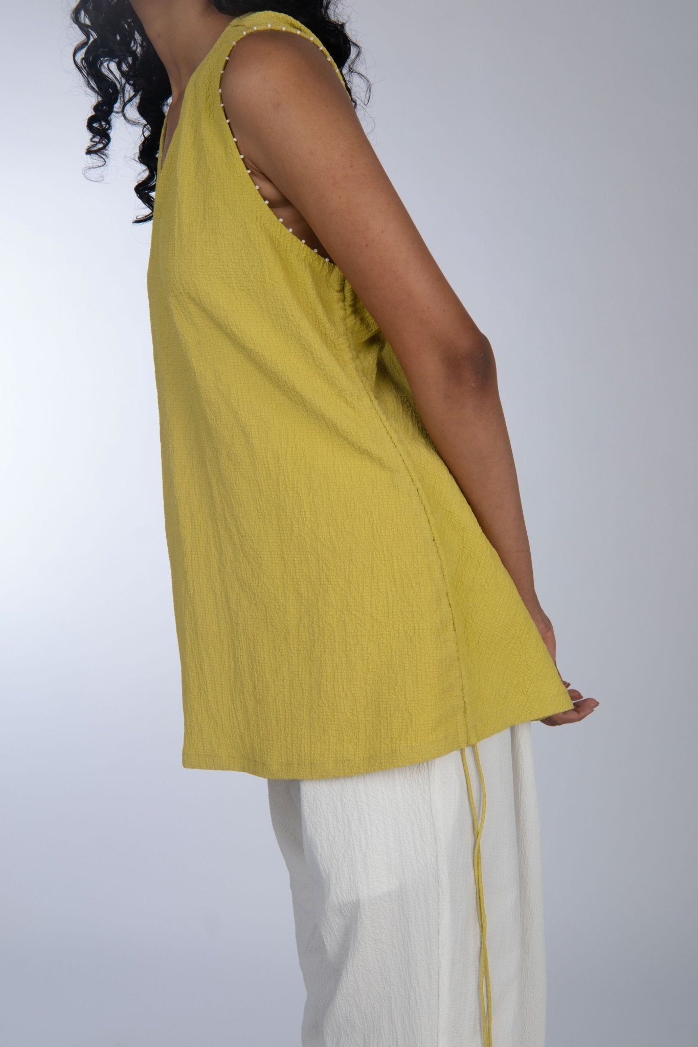 Fresh Green Halter Neck Co - ord - Prashant Chaurasiya Atelier