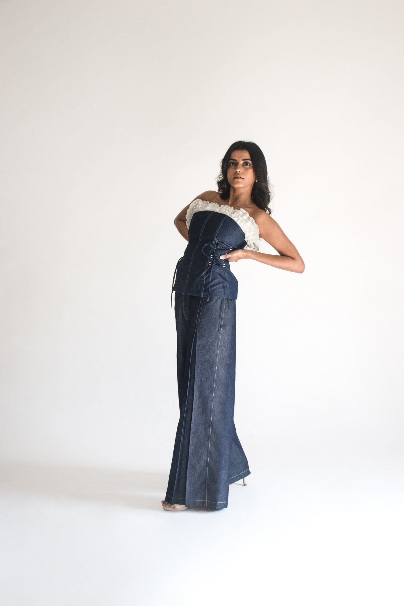 High - Tied Corset - Prashant Chaurasiya Atelier