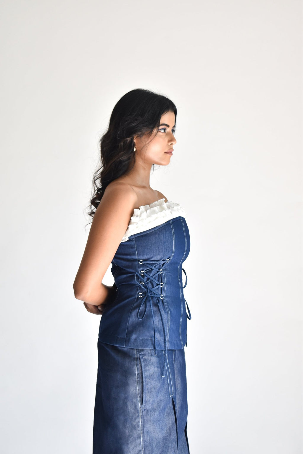 High - Tied Corset - Prashant Chaurasiya Atelier