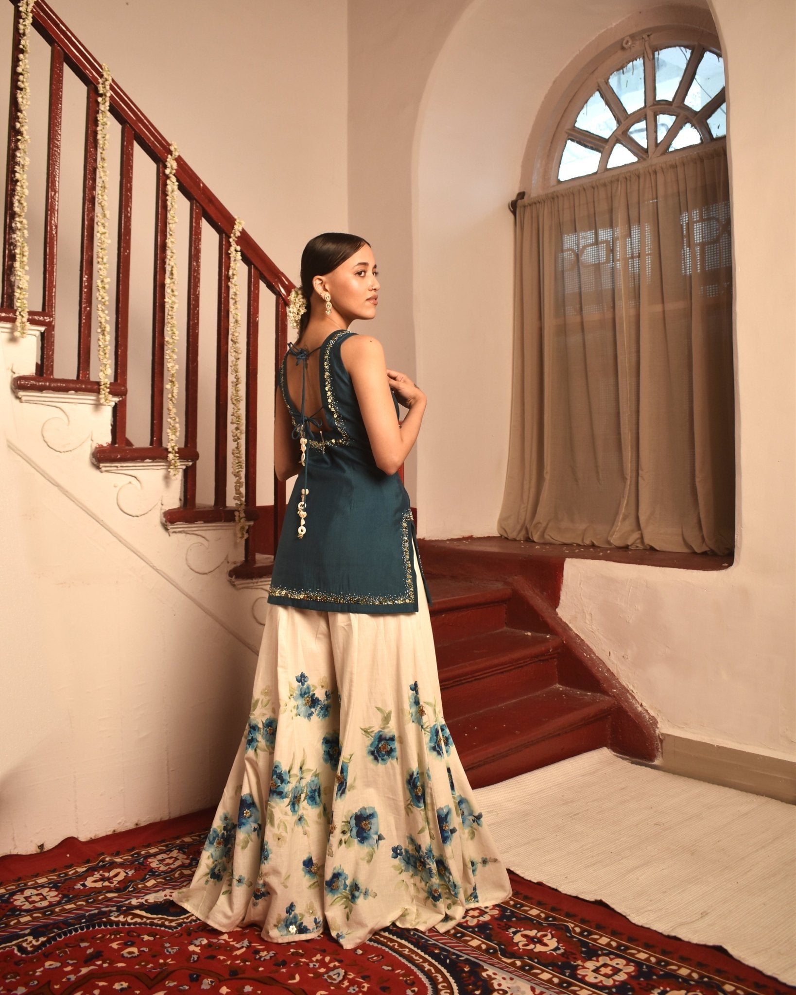 Neelshaam Kurta Set - Prashant Chaurasiya Atelier