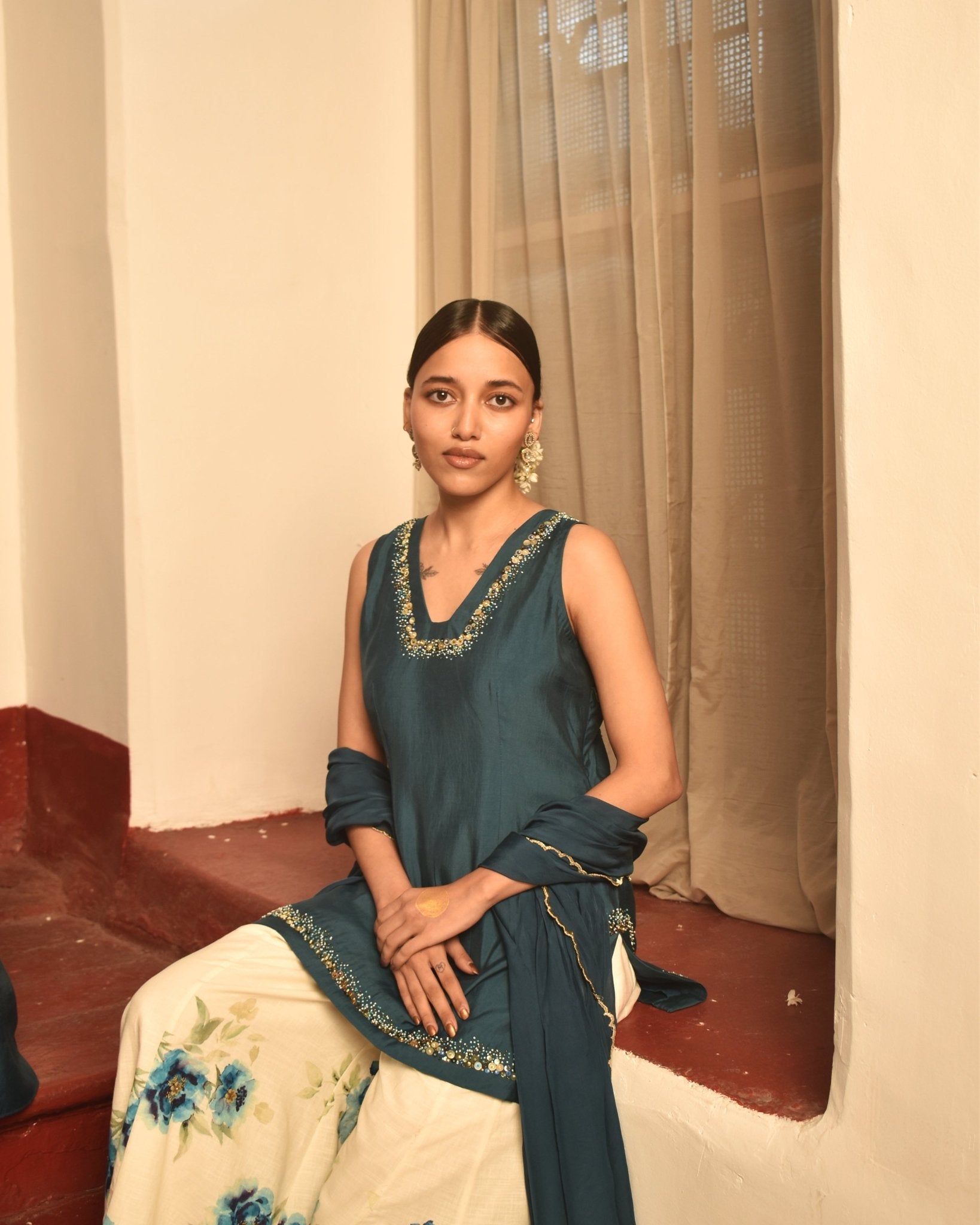 Neelshaam Kurta Set - Prashant Chaurasiya Atelier