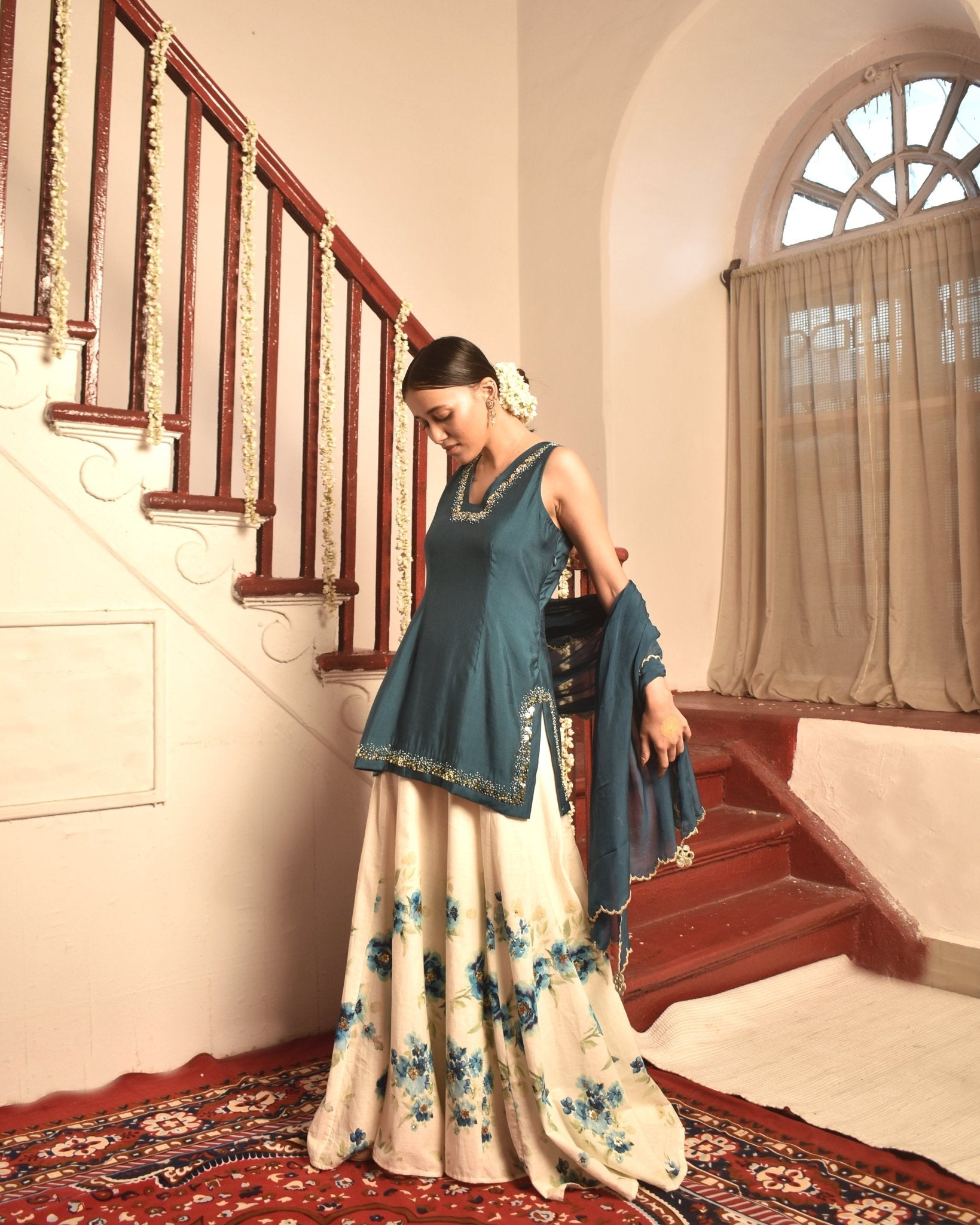 Neelshaam Kurta Set - Prashant Chaurasiya Atelier