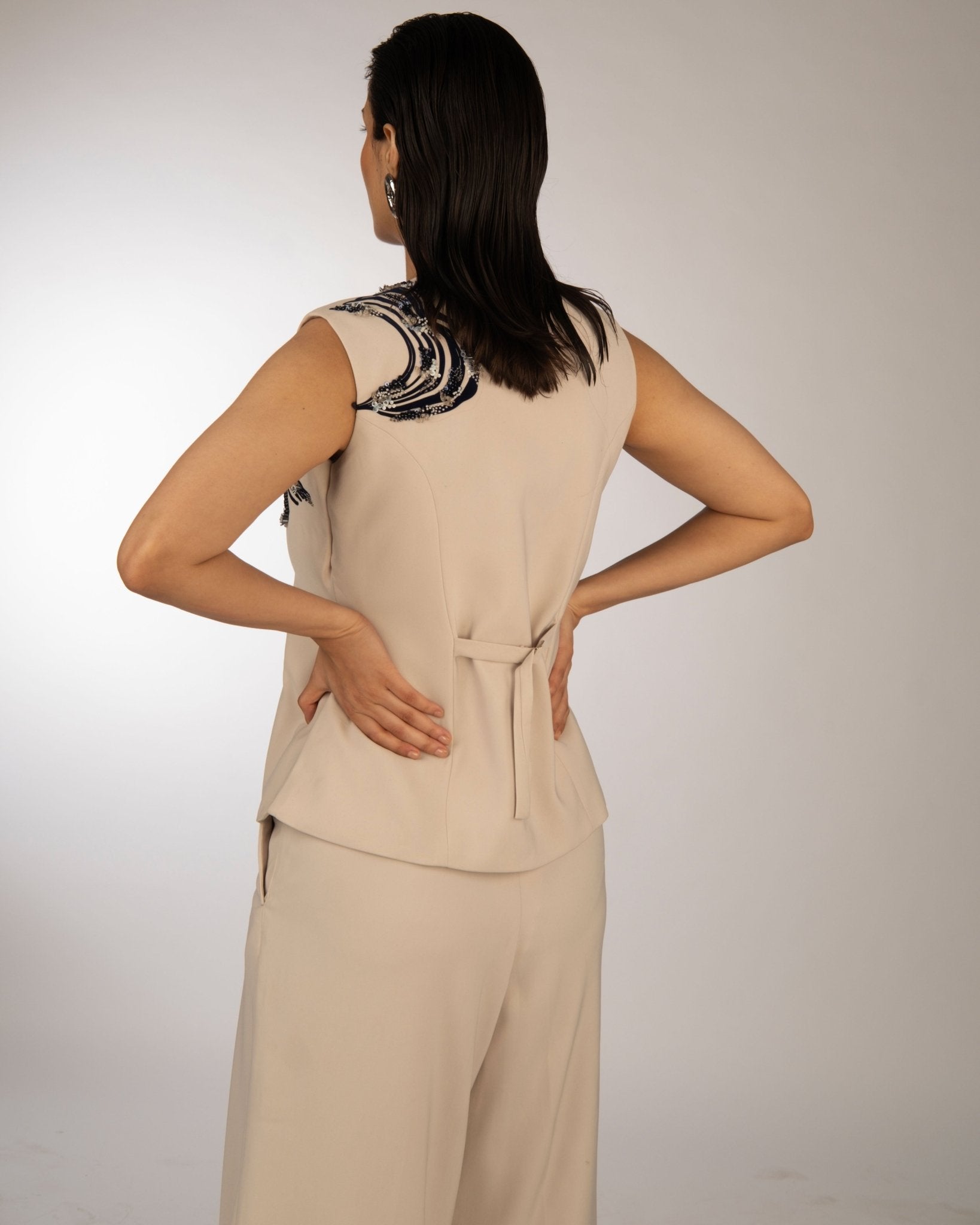 Signature Wave Vest Coat & Trousers - Prashant Chaurasiya Atelier