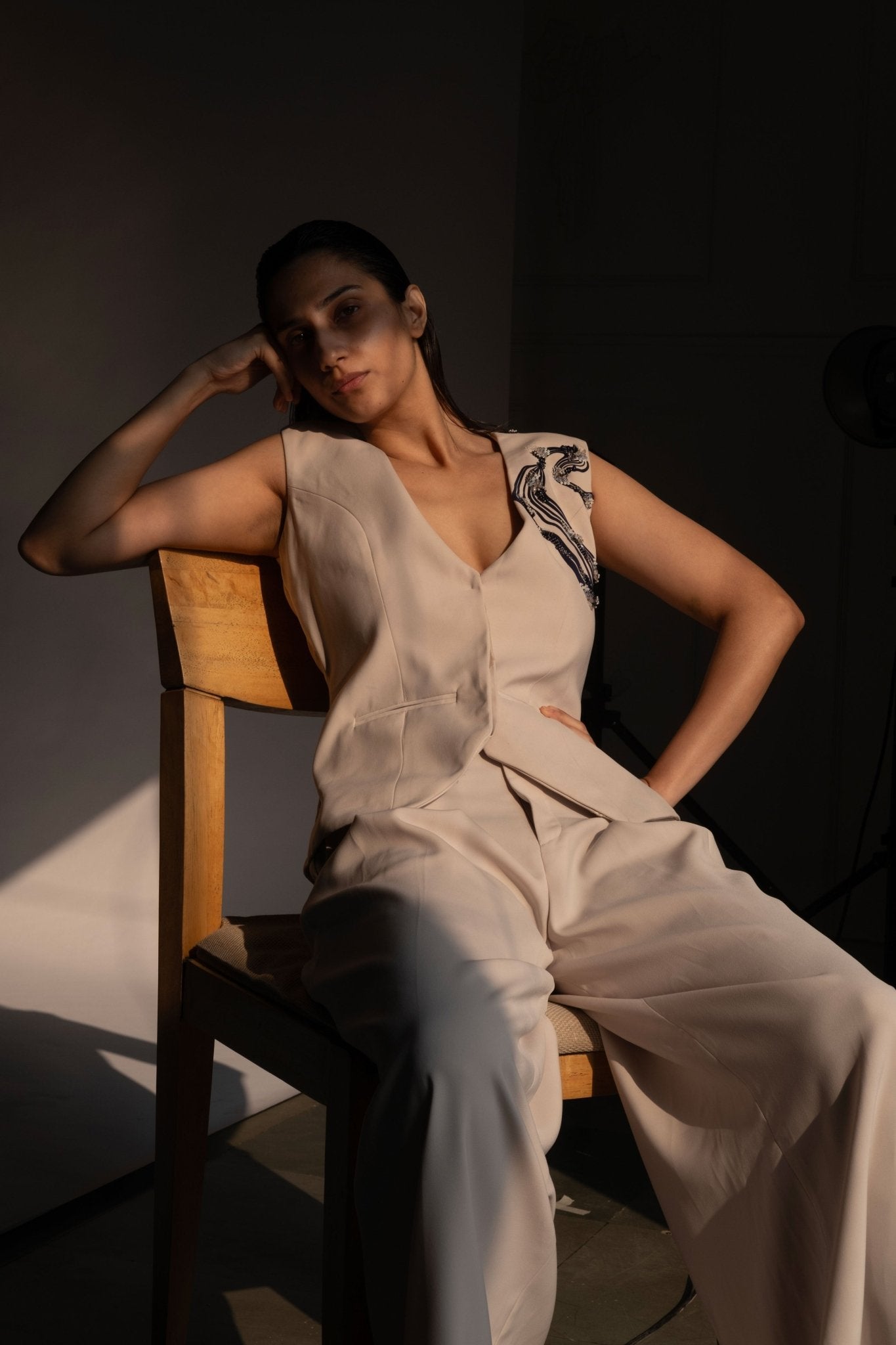 Signature Wave Vest Coat & Trousers - Prashant Chaurasiya Atelier