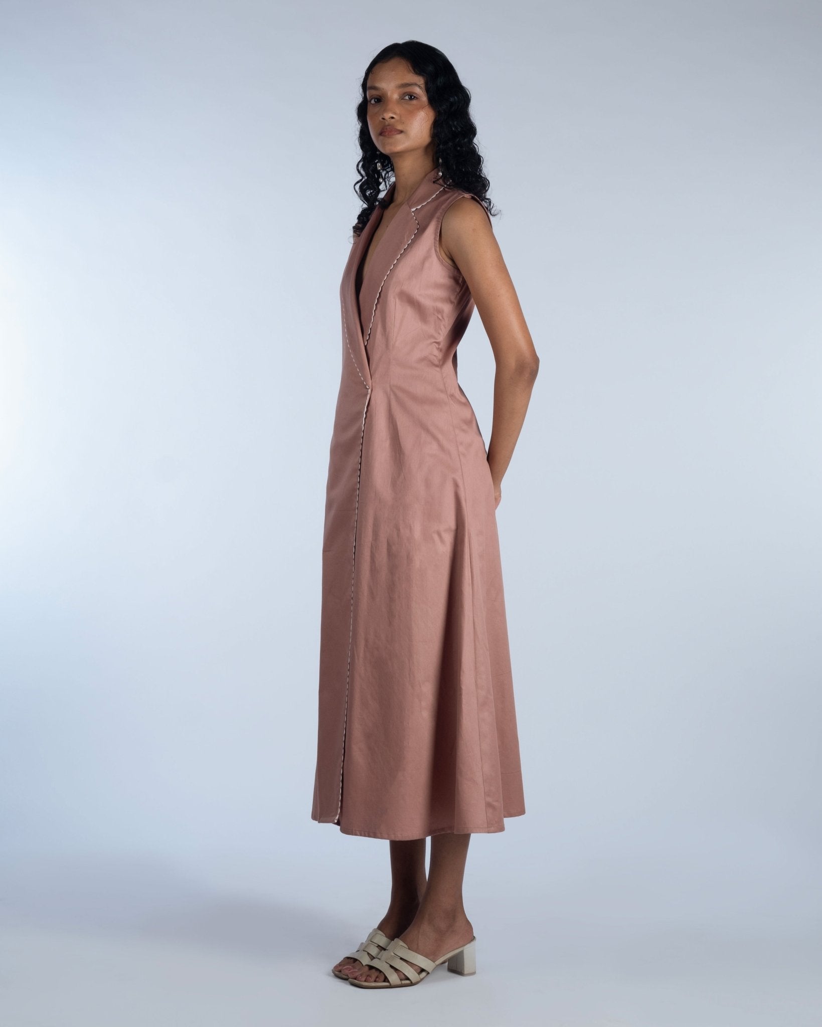 Wave Panel Mid - Thigh Dress - Prashant Chaurasiya Atelier