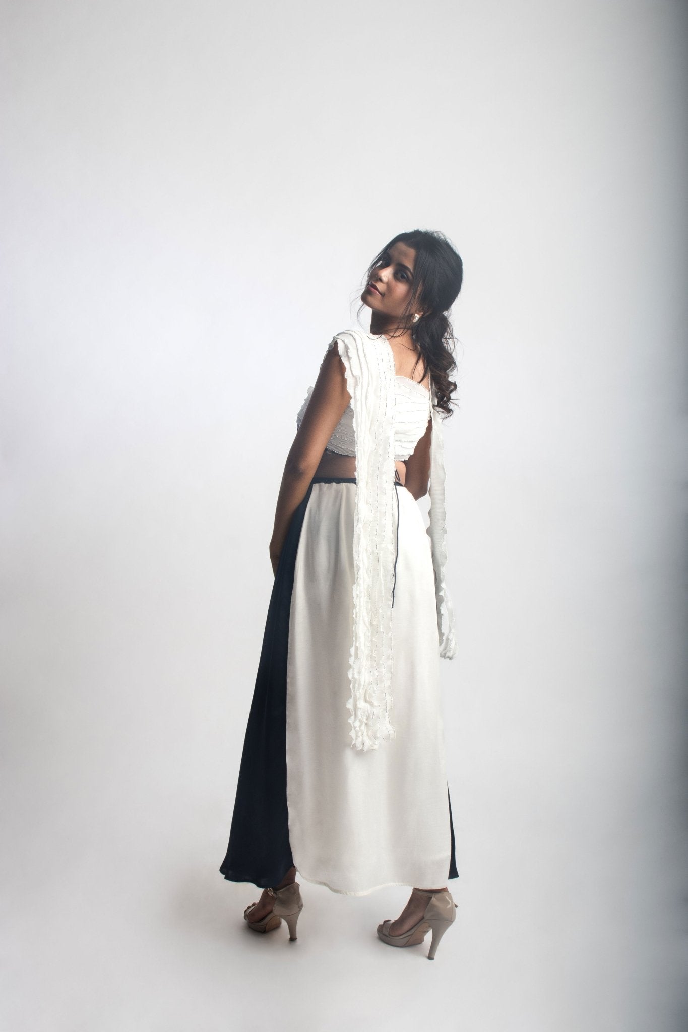 Wave Patch Panel Skirt - Prashant Chaurasiya Atelier