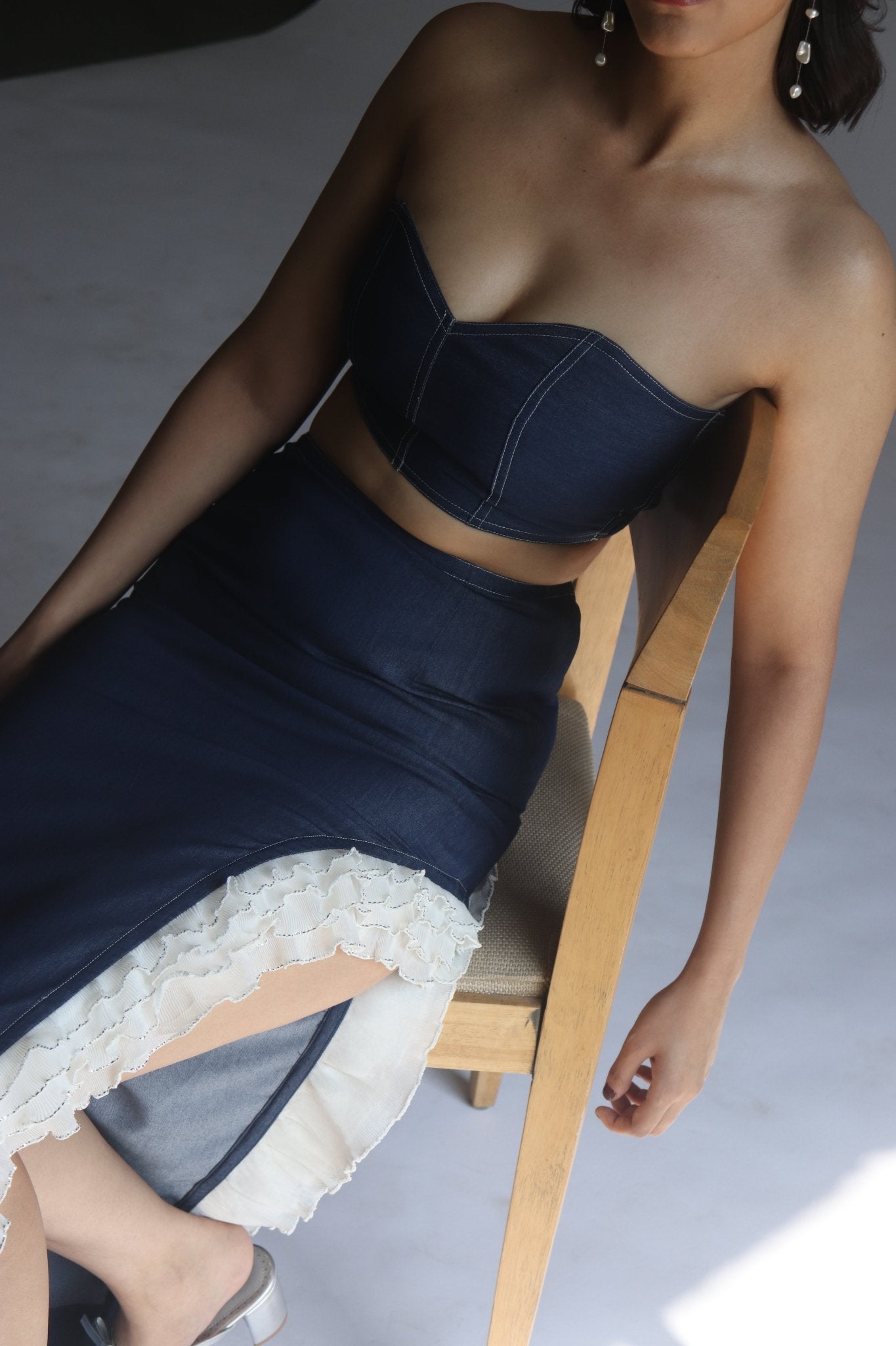 Wave Ruffle Skirt - Prashant Chaurasiya Atelier